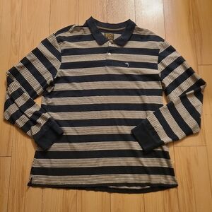 Dark Seas XXL Men's Long Sleeve Shirt with collar and stripes